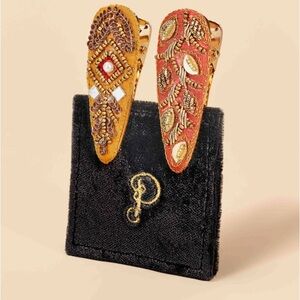 Powder UK Pearl/beaded/sequined hair clips/2 clips/2 different designs-NET